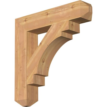 Ekena Millwork Merced Craftsman Smooth Bracket, Western Red Cedar, 5 1/2"W x 30"D x 30"H BKT06X30X30MRC04SWR